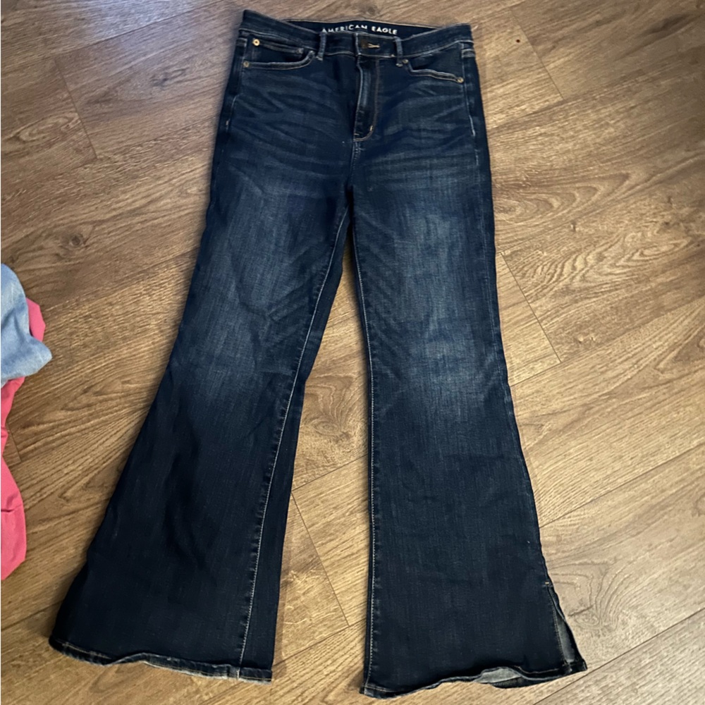 American Eagle Outfitters Dark Indigo Flare Jeans